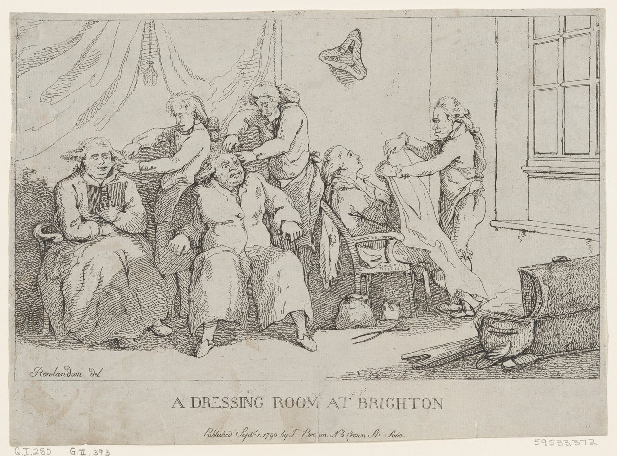 Ein Ankleidezimmer in Brighton, 1. September 1790 von Thomas Rowlandson