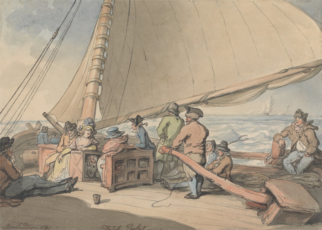 Ein niederländisches Paket in einer aufkommenden Brise von Thomas Rowlandson