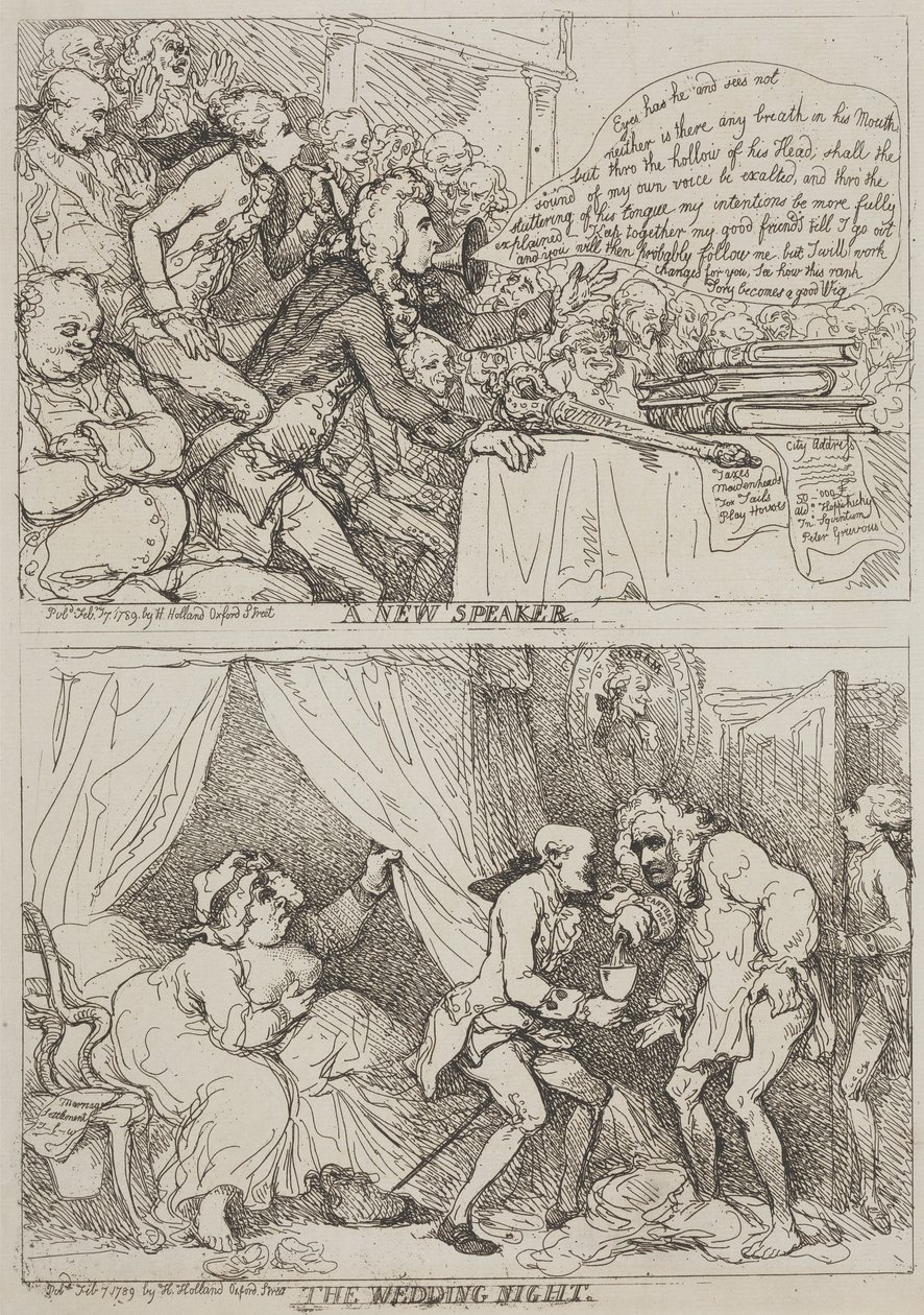 Ein neuer Sprecher - Die Hochzeitsnacht von Thomas Rowlandson