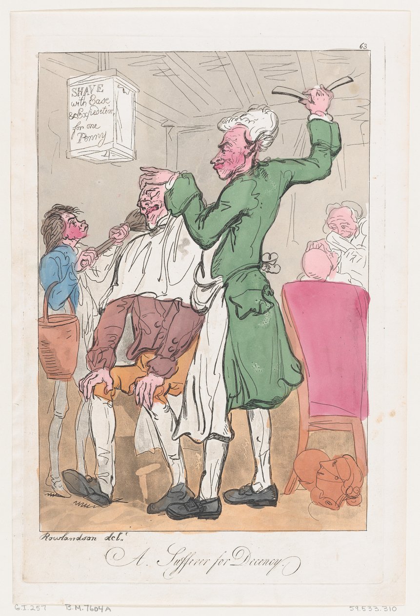 Ein Leidender für Anstand von Thomas Rowlandson