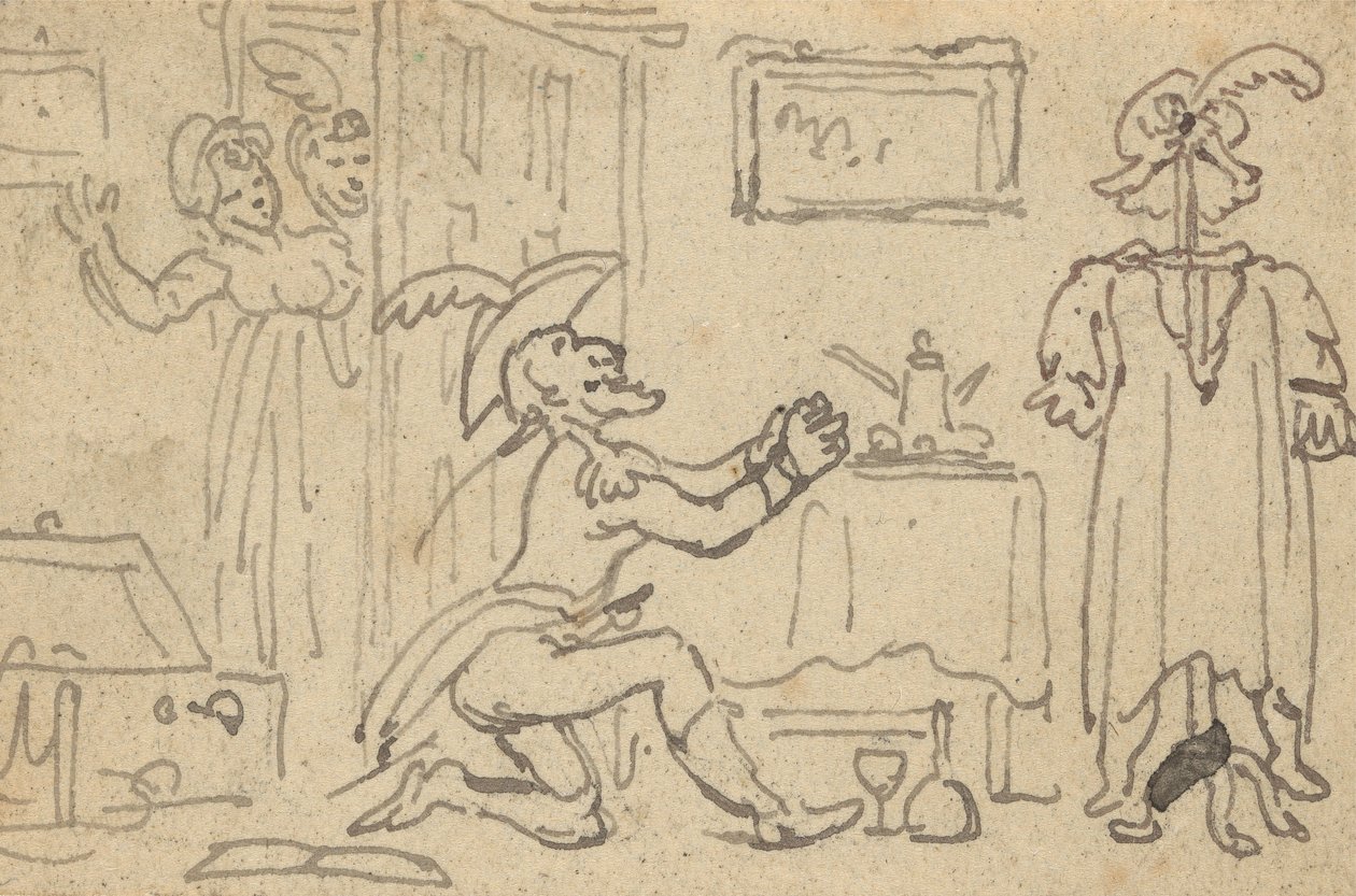 Albumzeichnung von Thomas Rowlandson