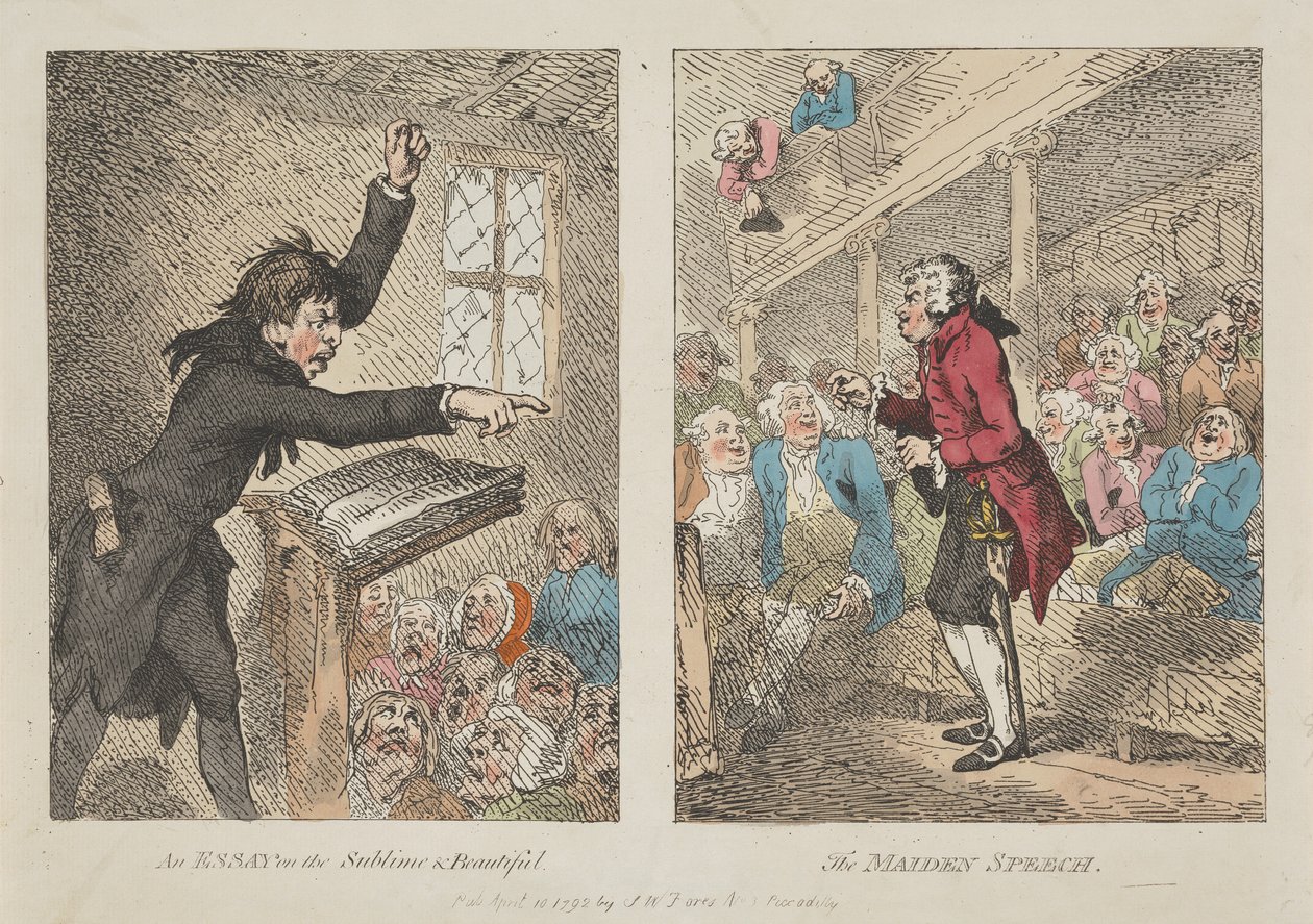 Ein Essay über das Erhabene und Schöne, Die Jungfernrede von Thomas Rowlandson
