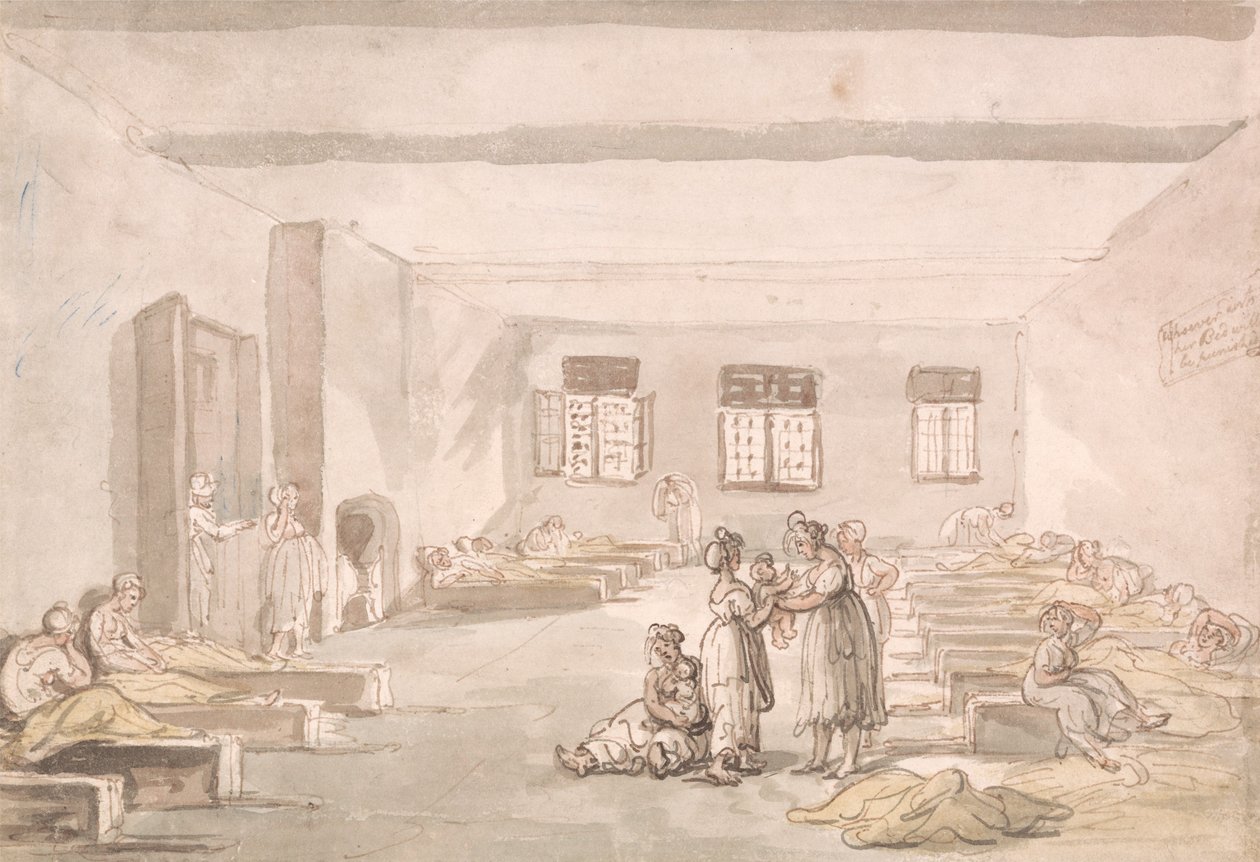 Bridewell, Der Durchgangsraum, Haus der Korrektur von Thomas Rowlandson
