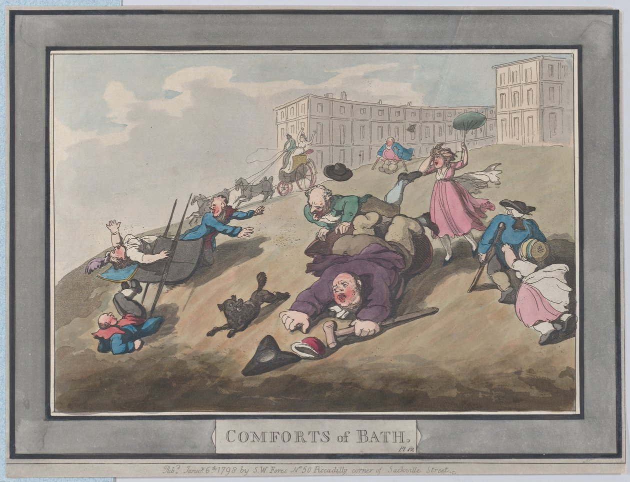 Komforts von Bath, Platte 12 von Thomas Rowlandson