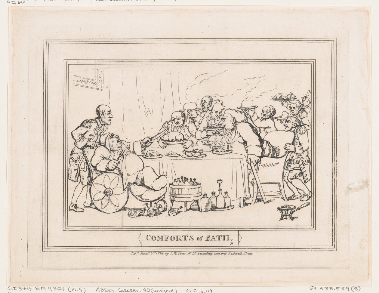 Annehmlichkeiten von Bath, Platte 9 von Thomas Rowlandson