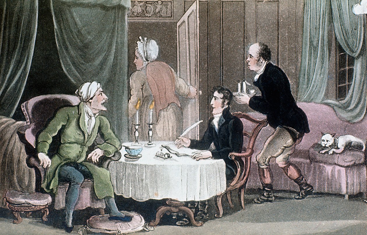 Doktor Syntax macht sein Testament von Thomas Rowlandson