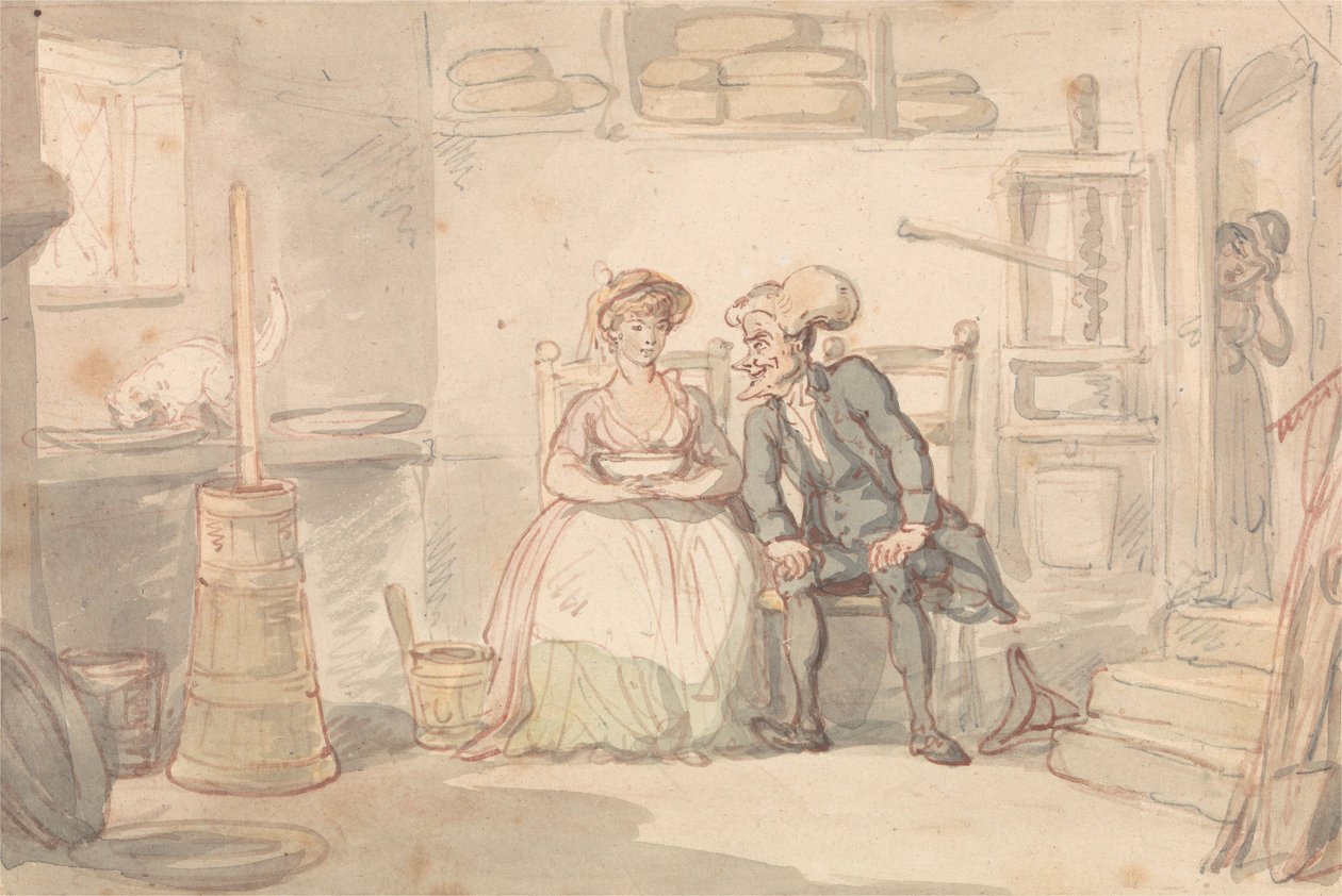 Dr. Syntax & Milchmädchen von Thomas Rowlandson