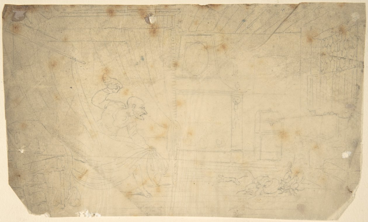 Dr. Syntax verliert seine Perücke von Thomas Rowlandson