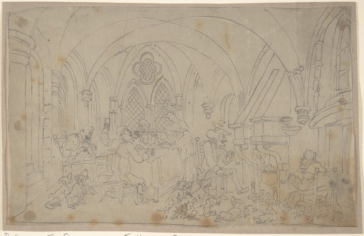 Dr. Syntax und die pensionierten Fuchsjagdjäger von Thomas Rowlandson