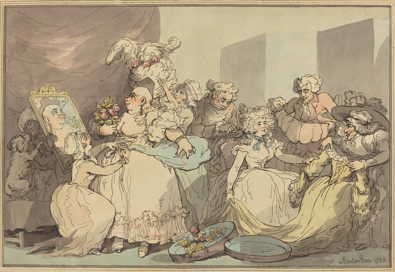Ankleiden für einen Geburtstag, 1788 von Thomas Rowlandson