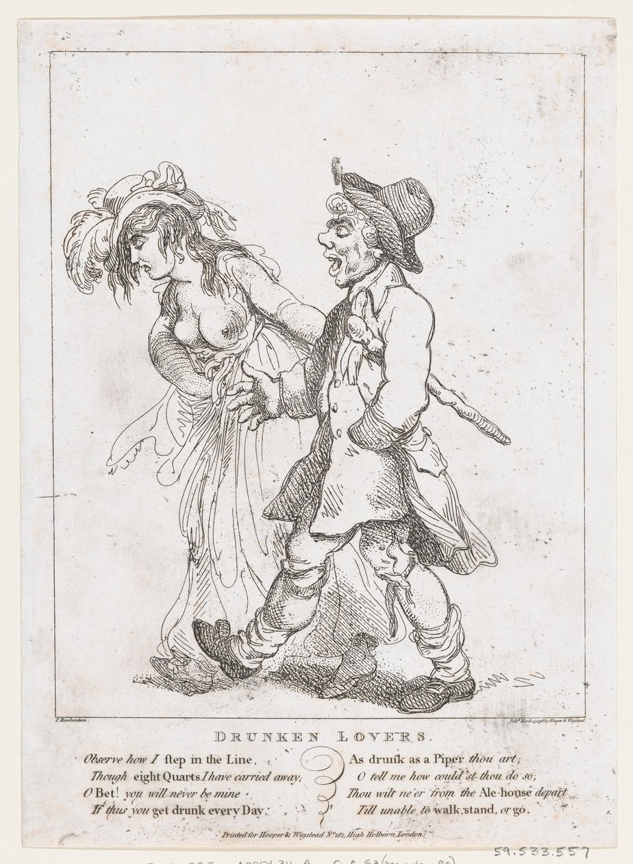Betrunkene Liebhaber von Thomas Rowlandson