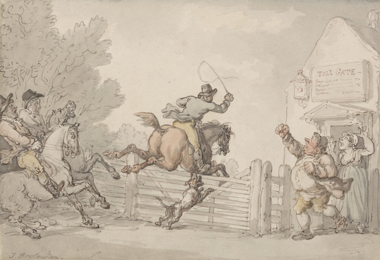 Die Maut umgehend, ca. 1805-10 von Thomas Rowlandson