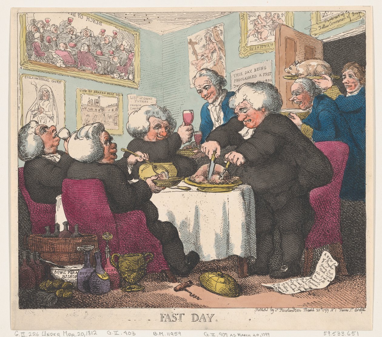Fastentag, 20. März 1799 von Thomas Rowlandson