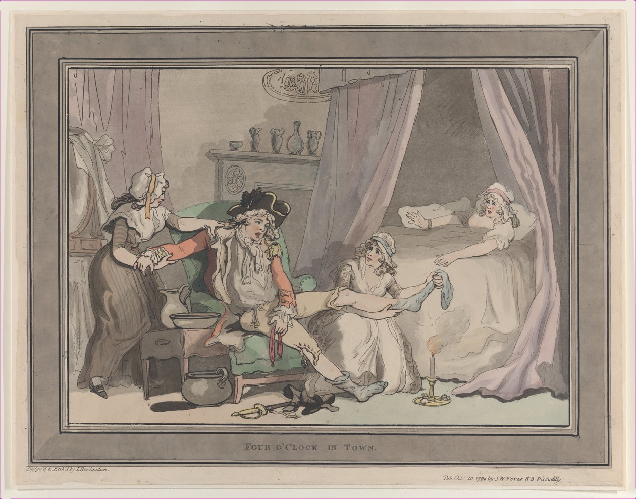 Vier Uhr in der Stadt, 20. Oktober 1790 von Thomas Rowlandson