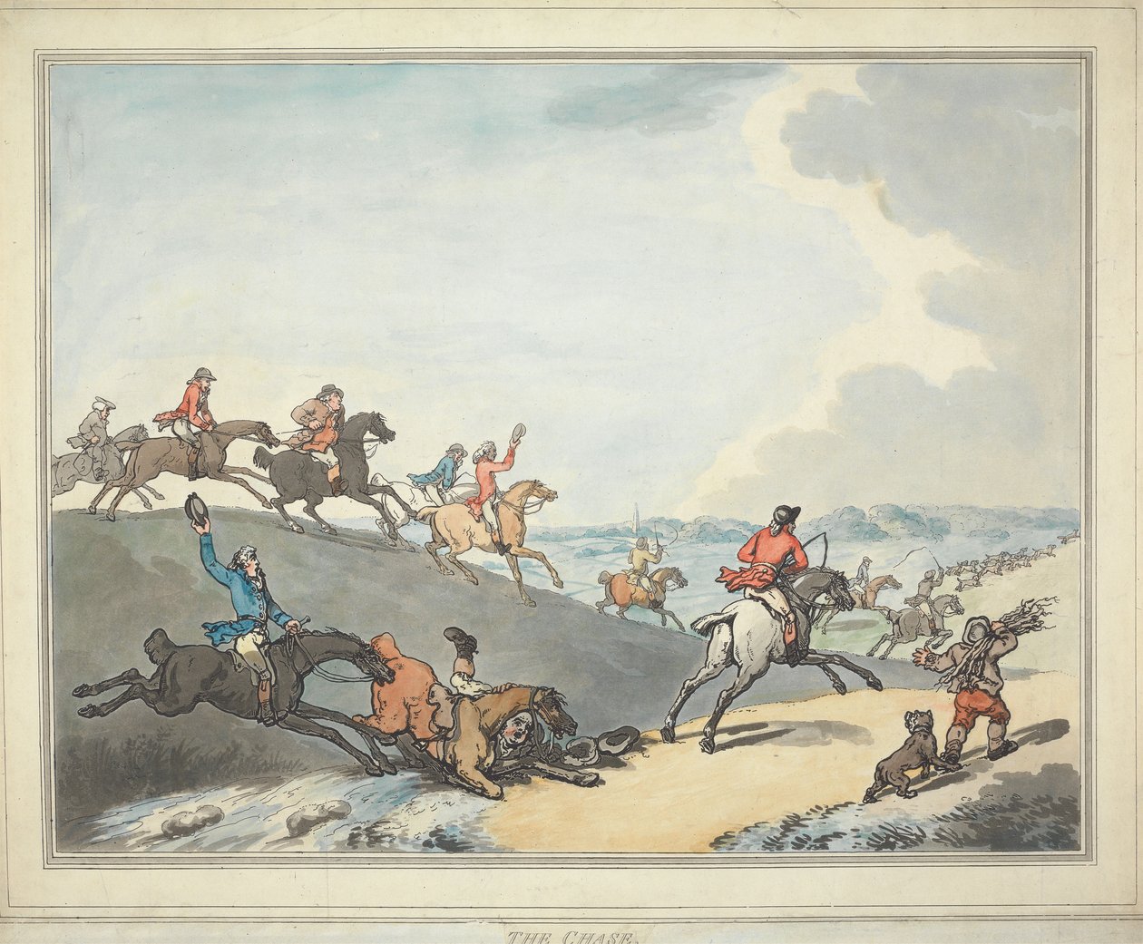 Fuchsjagd [Satz von sechs]: 2. Die Jagd von Thomas Rowlandson