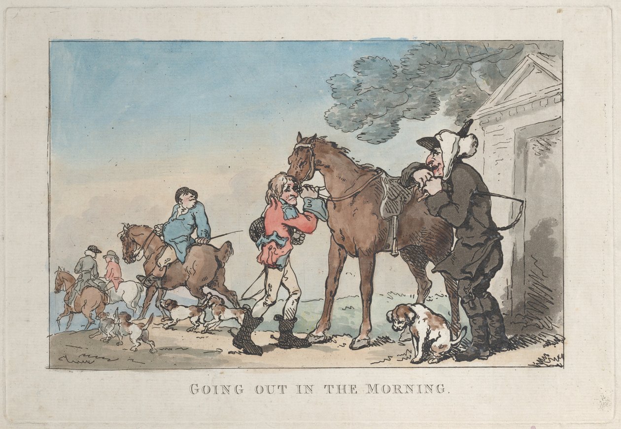 Morgens ausgehen, 1787 von Thomas Rowlandson