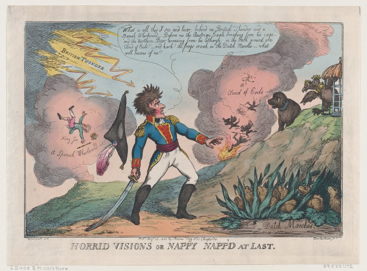 Schreckliche Visionen von Nappy, endlich geschnappt von Thomas Rowlandson