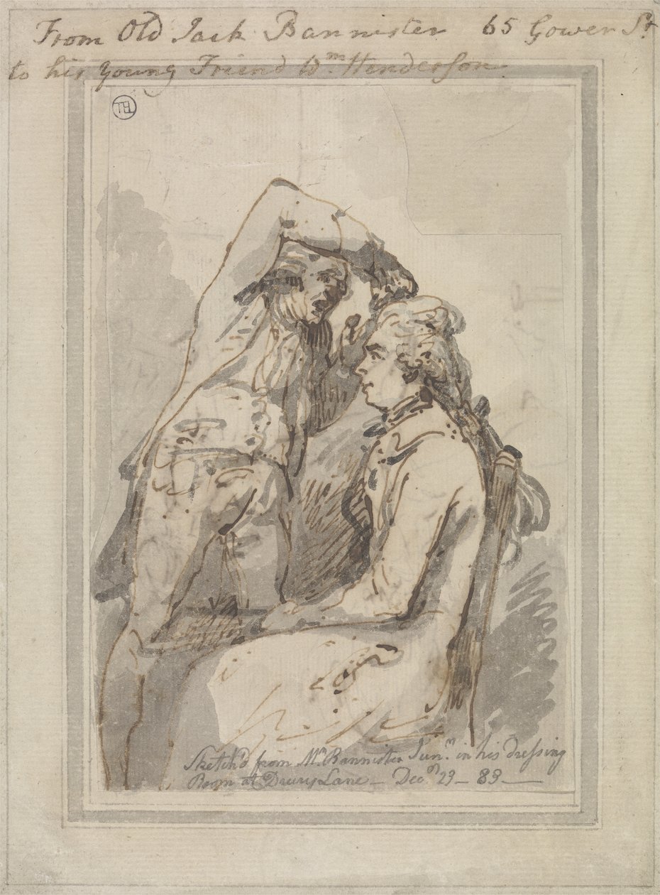 John Bannister in seiner Garderobe am Drury Lane von Thomas Rowlandson