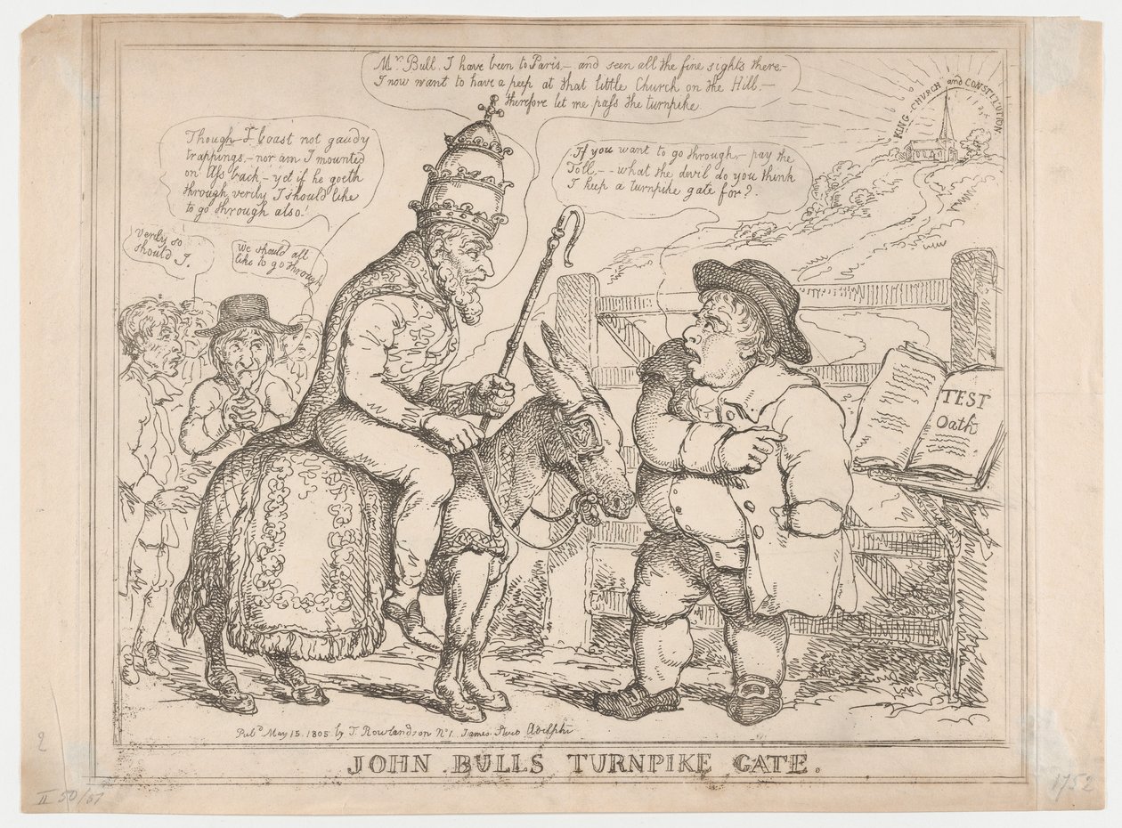 John Bulls Mautstelle von Thomas Rowlandson