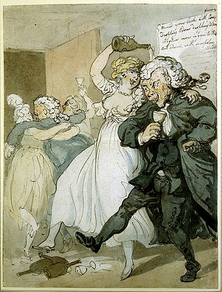 Liebe und Gesetz (Aquarell auf Papier) von Thomas Rowlandson