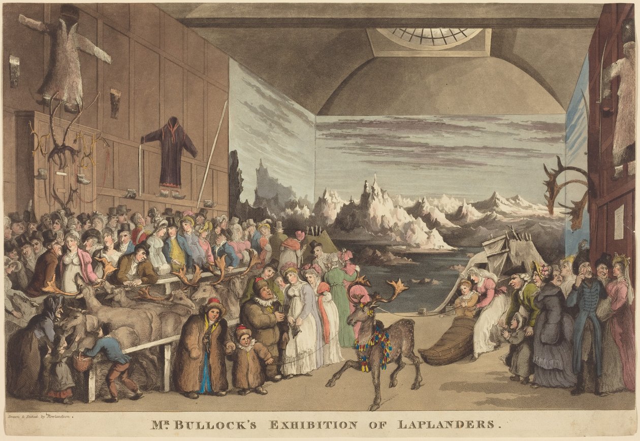 Herr Bullocks Ausstellung der Lappländer von Thomas Rowlandson