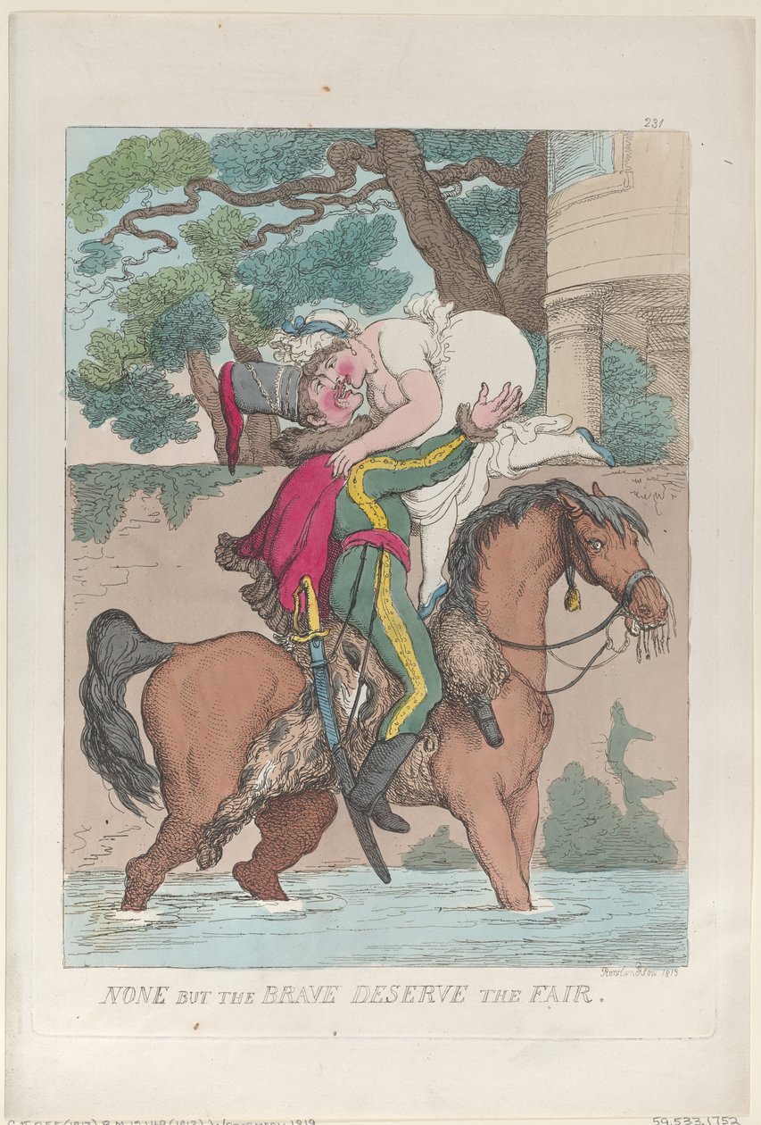 Nur die Tapferen verdienen die Schöne von Thomas Rowlandson