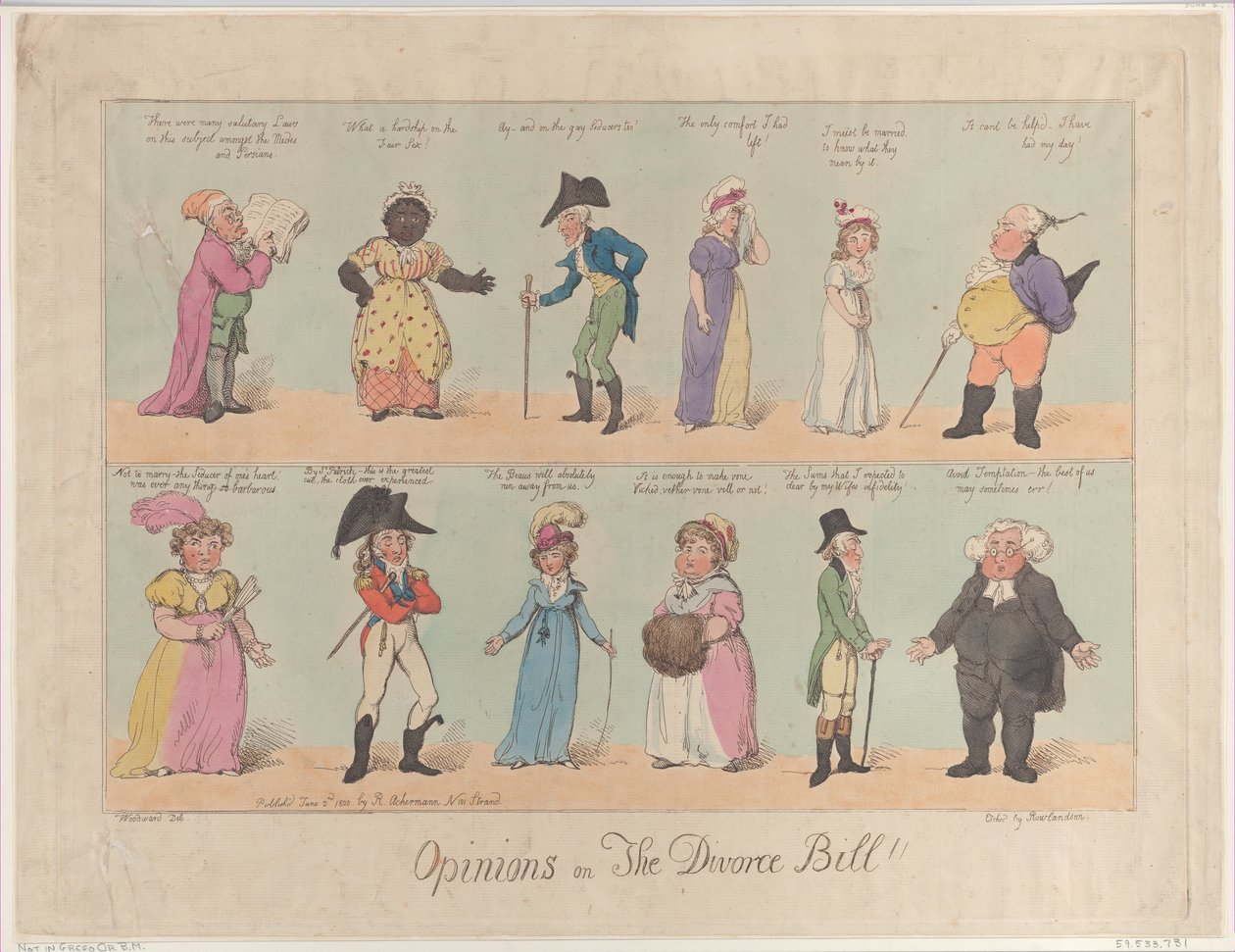 Meinungen zum Scheidungsgesetz!!, 2. Juni 1800 von Thomas Rowlandson