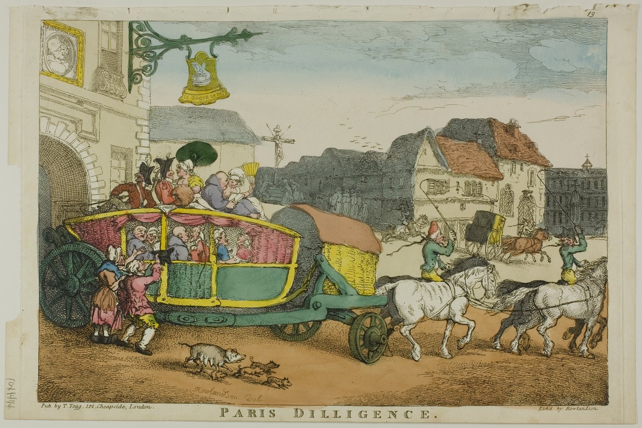 Paris Diligence von Thomas Rowlandson