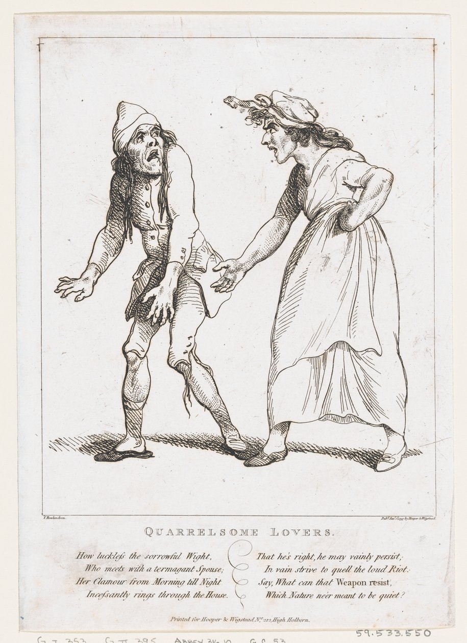 Streitende Liebende, 2. Januar 1797 von Thomas Rowlandson