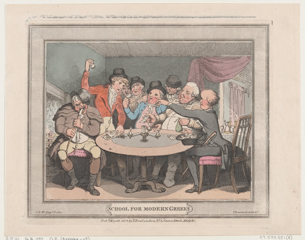 Schule für moderne Griechen von Thomas Rowlandson