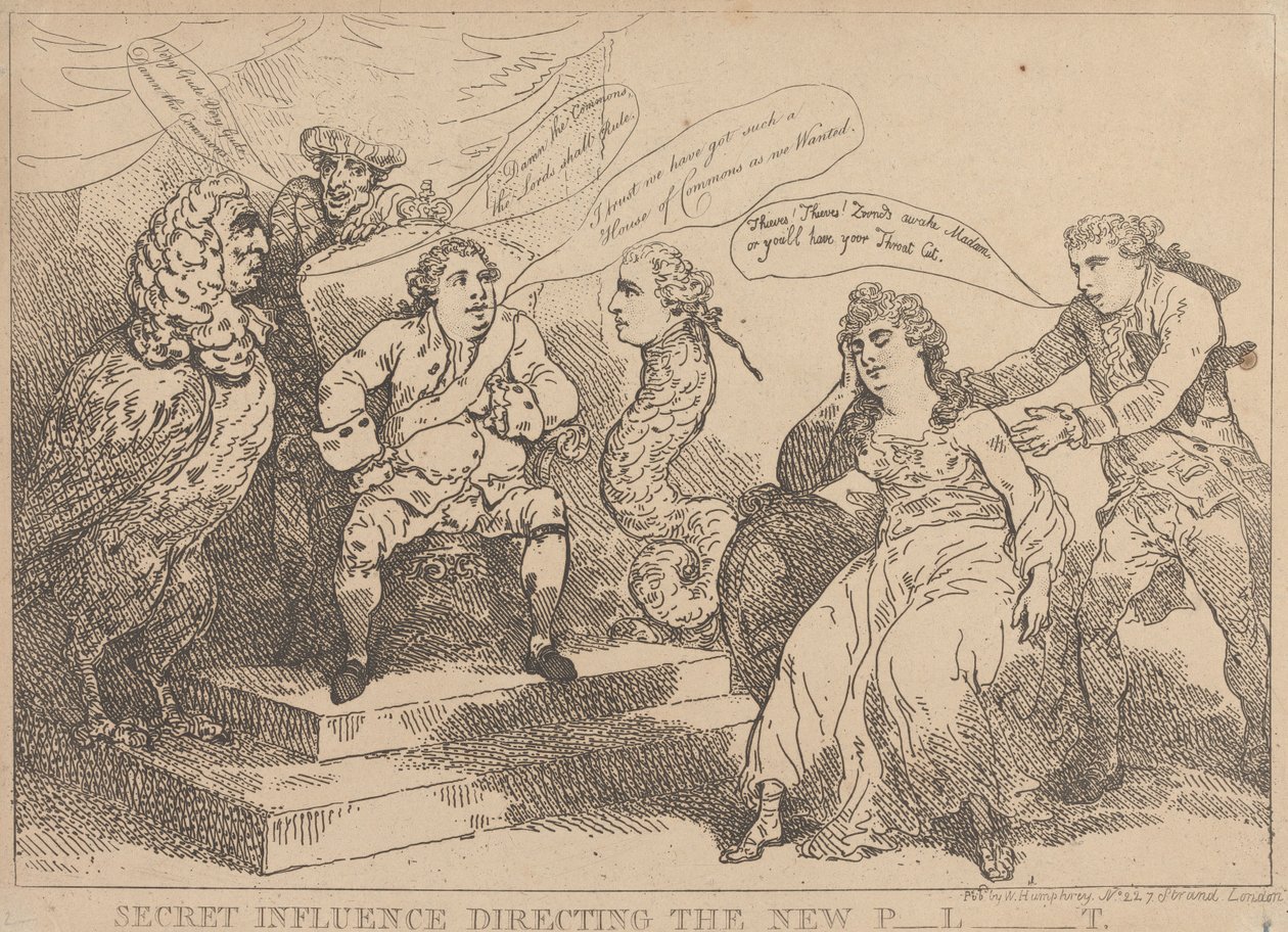 Geheimer Einfluss, der das neue Parlament lenkt von Thomas Rowlandson