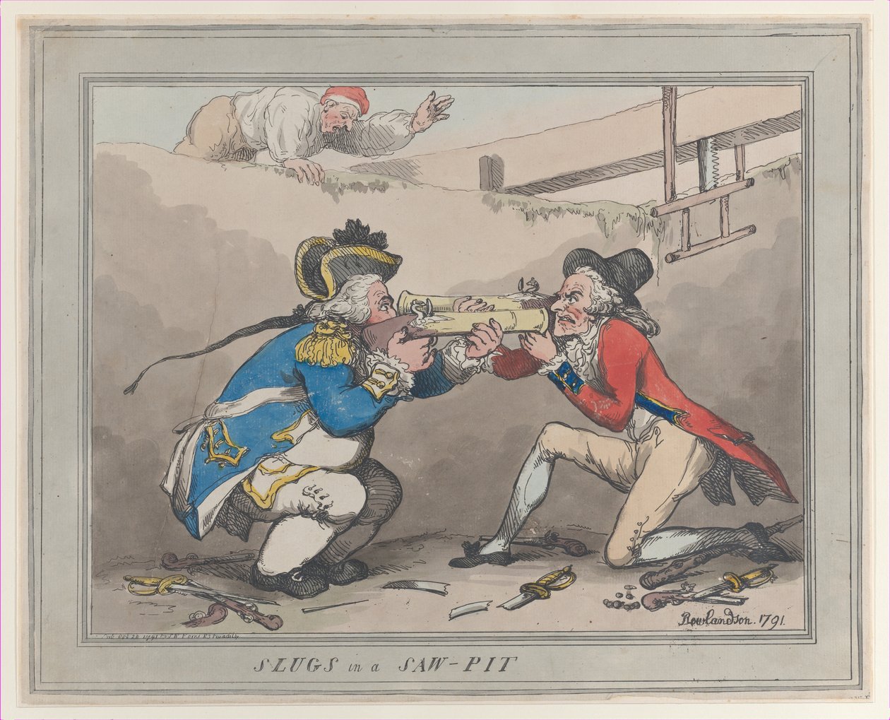 Schnecken in einer Sägemulde, 28. Oktober 1791 von Thomas Rowlandson