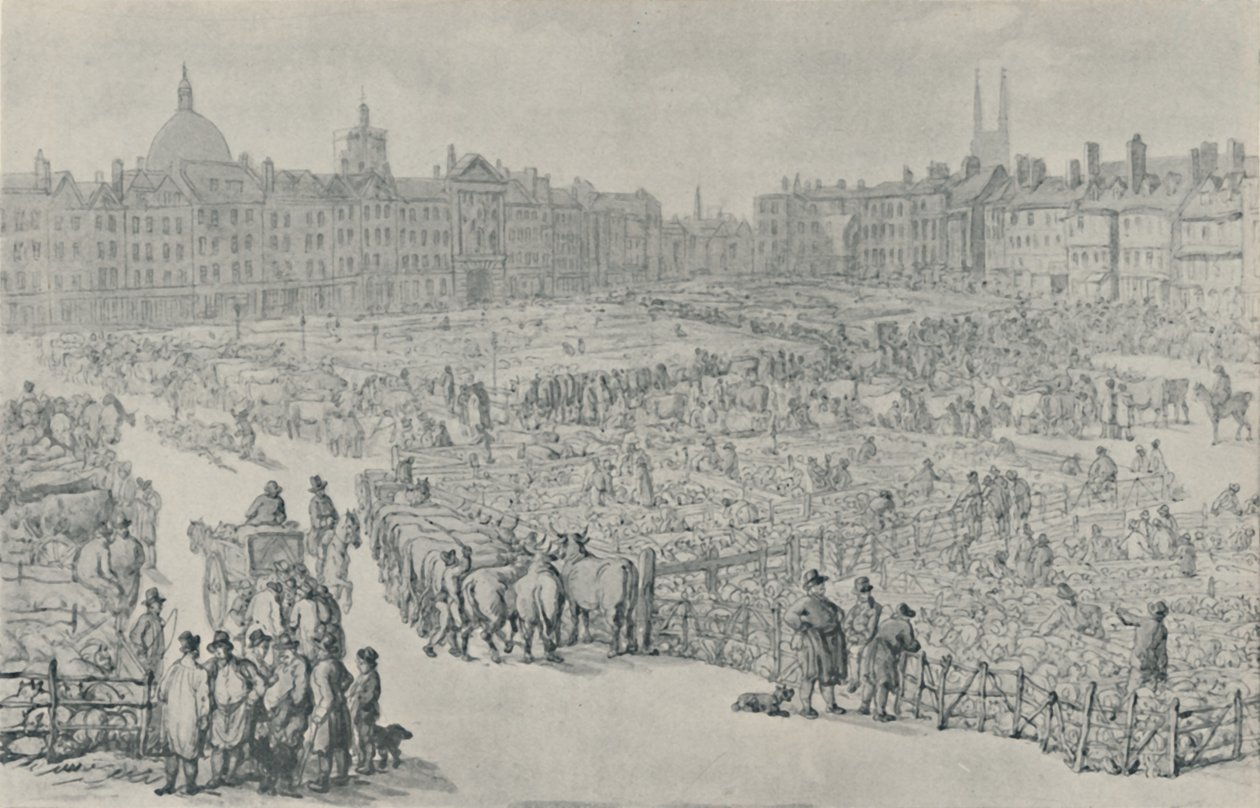 Smithfield Market, 1810, 1920 von Thomas Rowlandson