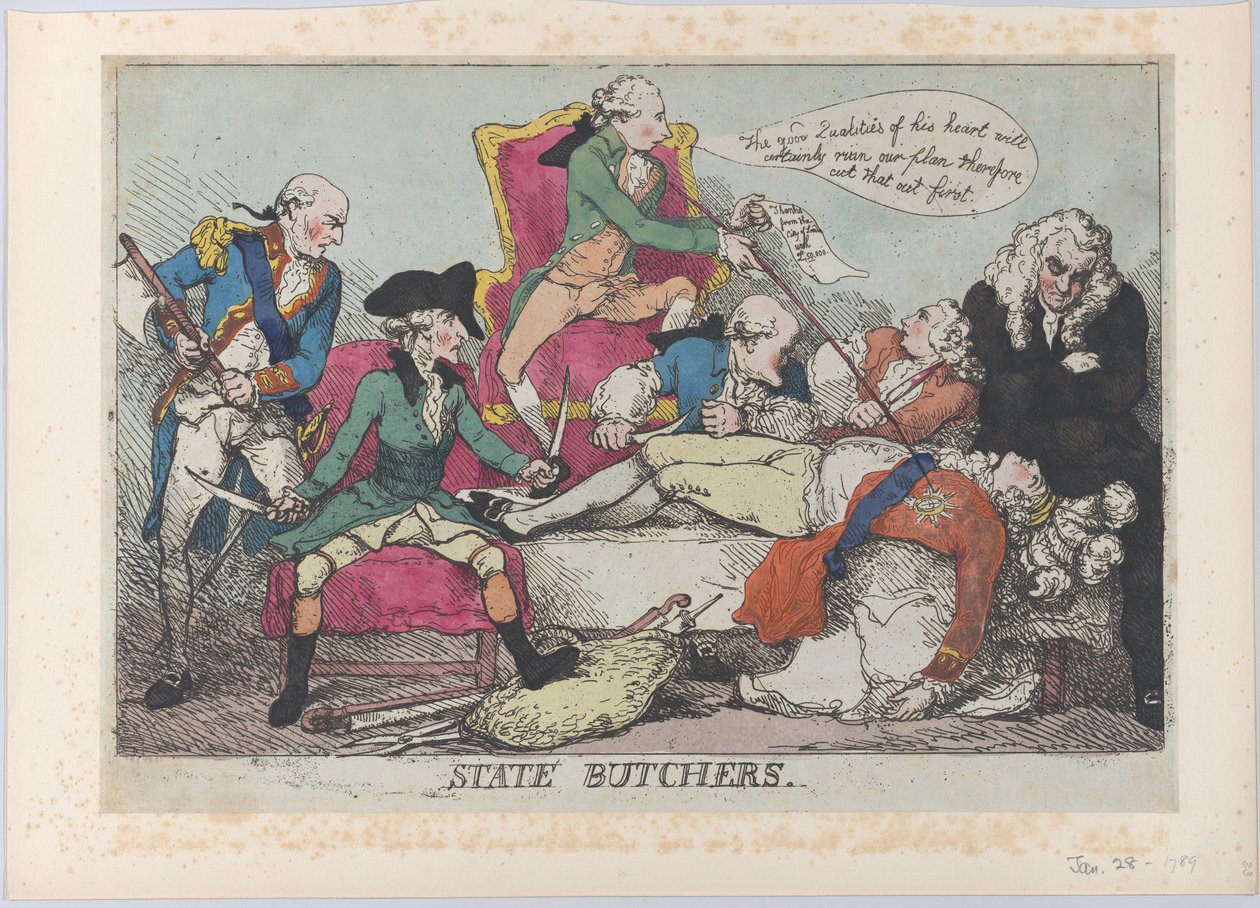 Staatsmetzger, 28. Januar 1789 von Thomas Rowlandson
