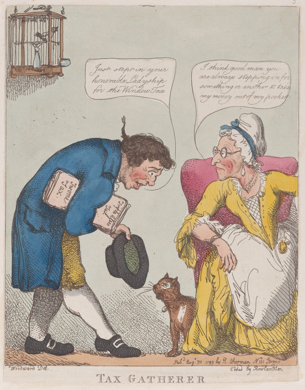 Steuereintreiber, 30. August 1799 von Thomas Rowlandson