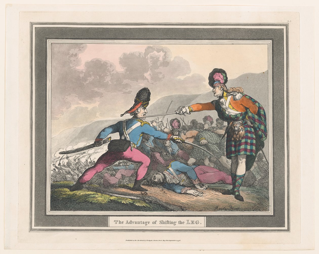 Der Vorteil des Beinwechsels, September 1798 von Thomas Rowlandson