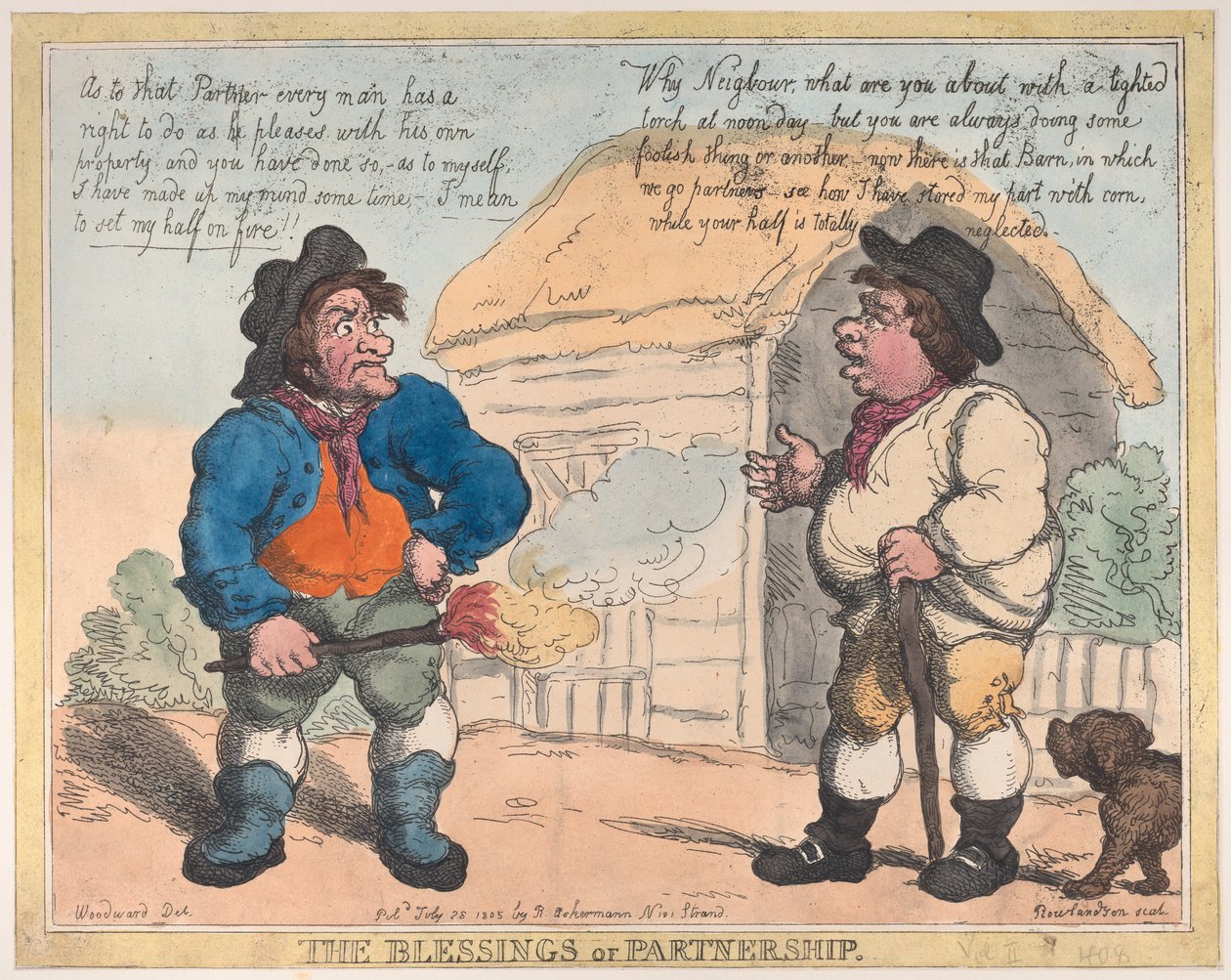Die Segnungen der Partnerschaft, 28. Juli 1805 von Thomas Rowlandson