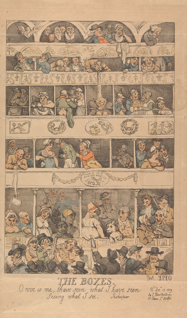 Die Schachteln: O weh mir, zu sehen, was ich gesehen habe, während ich sehe, was ich sehe. von Thomas Rowlandson