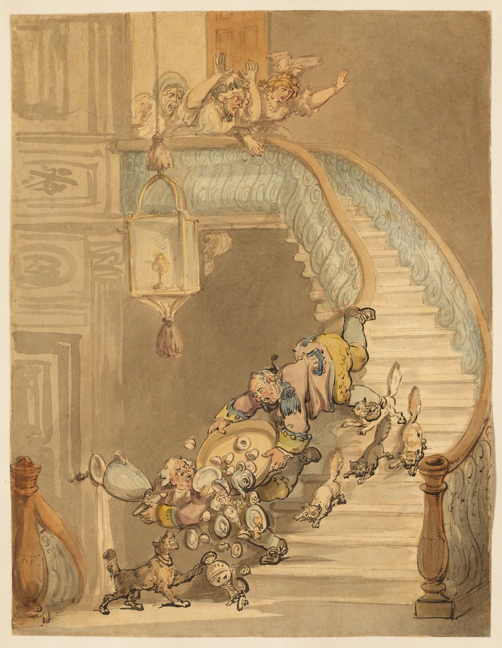 Die Katzenastrophe oder Absturz des alten Porzellans meiner Großmutter von Thomas Rowlandson