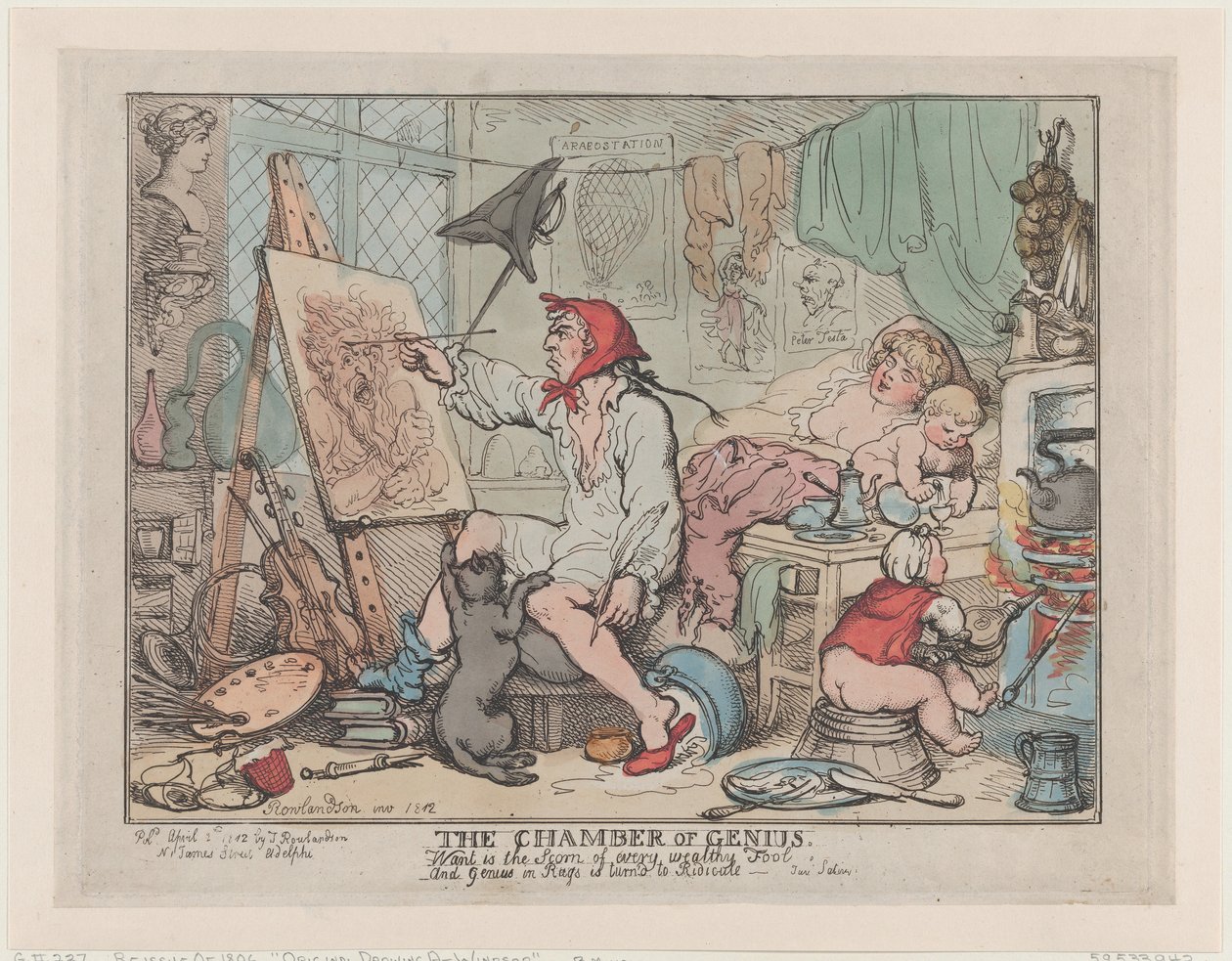 Die Kammer des Genies von Thomas Rowlandson