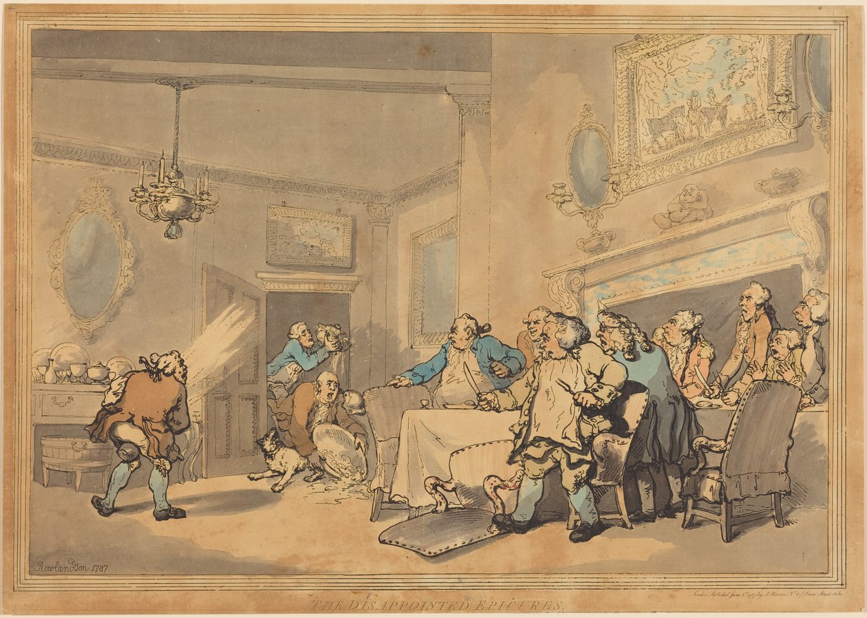 Die enttäuschten Feinschmecker von Thomas Rowlandson