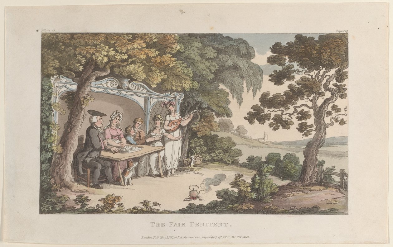 Die schöne Büßerin, aus Der Pfarrer von Wakefield von Thomas Rowlandson