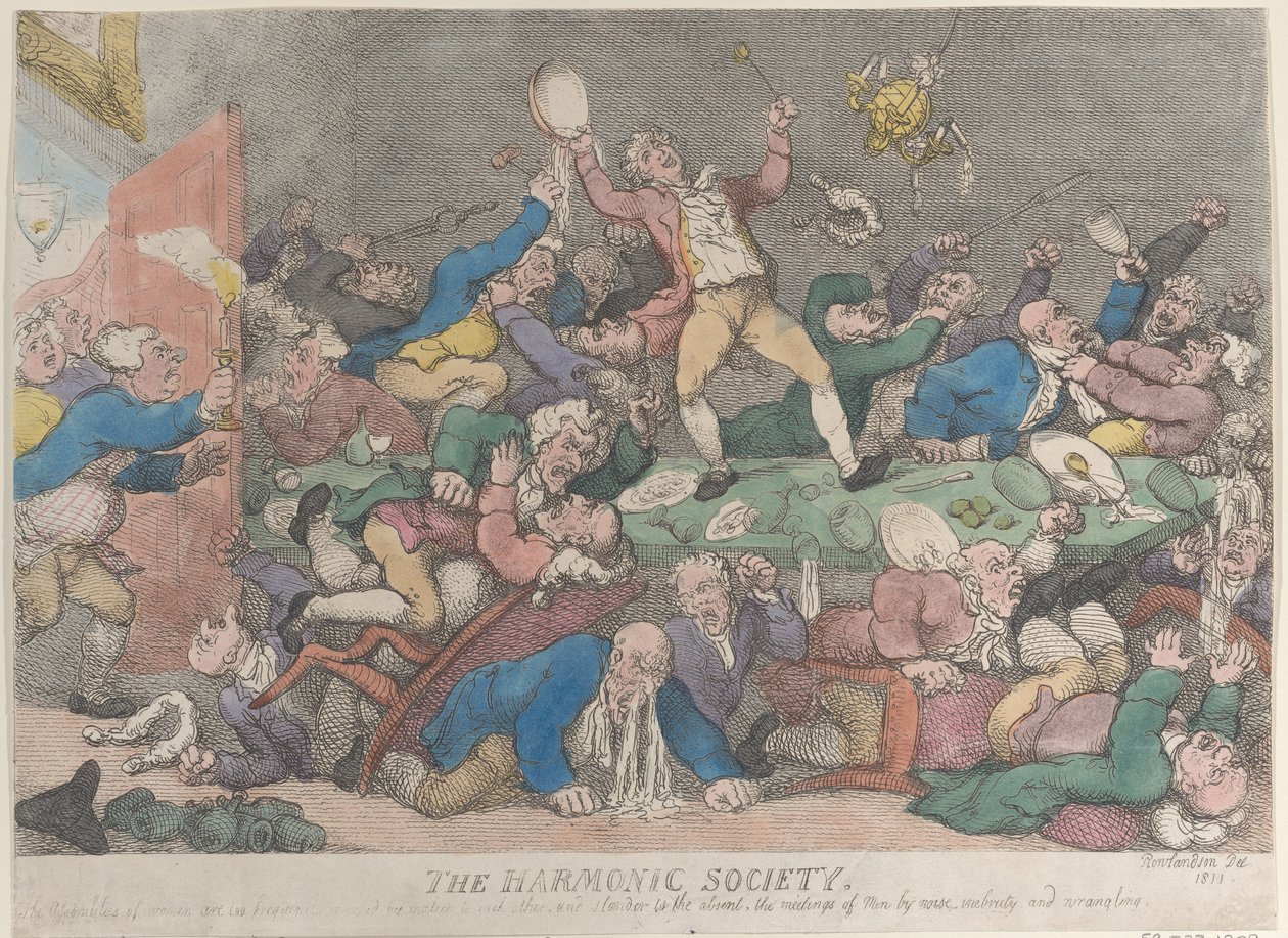 Die Harmoniegesellschaft, [1810], neu aufgelegt 1811 von Thomas Rowlandson