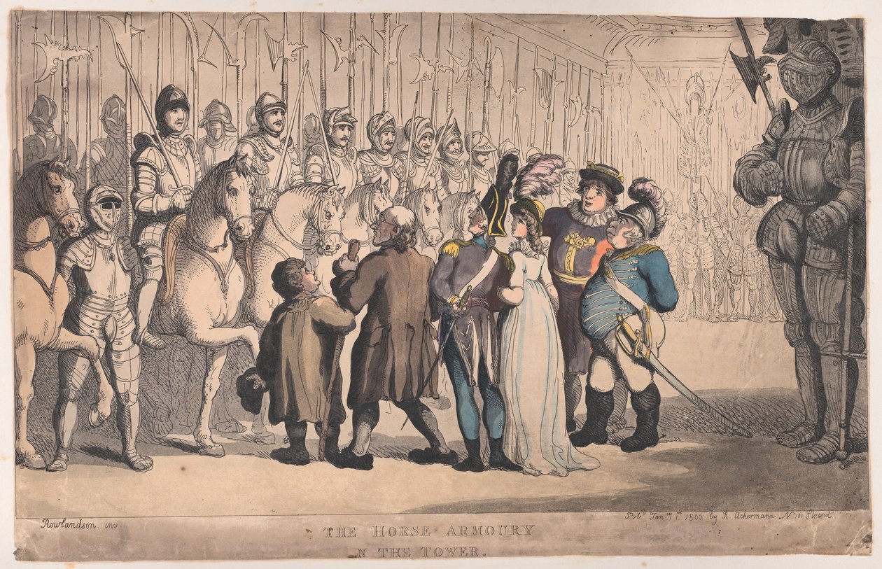 Die Pferderüstung im Turm, 1. Januar 1800 von Thomas Rowlandson