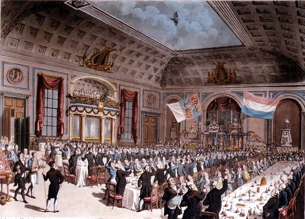 Das patriotische Abendessen im City of London Tavern von Thomas Rowlandson