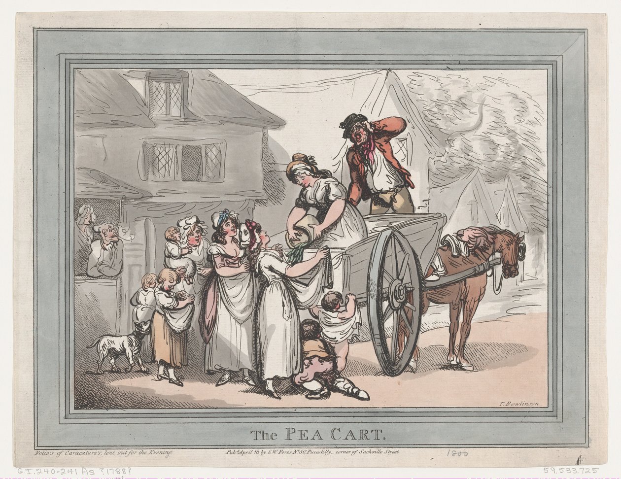 Der Erbsenwagen, 16. April 1788 von Thomas Rowlandson