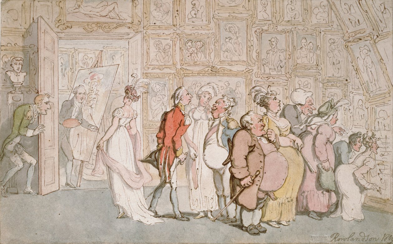 Das Vorzimmer des Porträtmalers, 1809 von Thomas Rowlandson