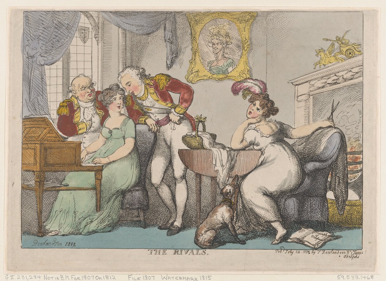 Die Rivalen, 14. Juli 1807 von Thomas Rowlandson