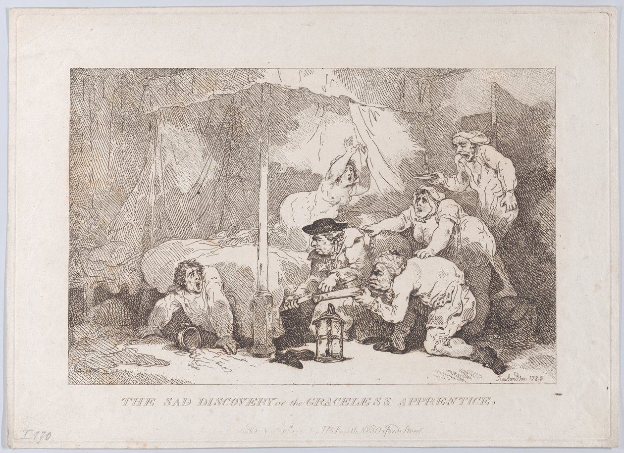 Die traurige Entdeckung des ungnädigen Lehrlings von Thomas Rowlandson
