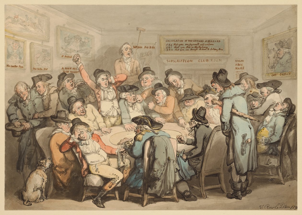 Der Abonnement-Clubraum von Thomas Rowlandson